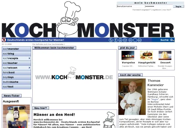 Website von KOCHMONSTER