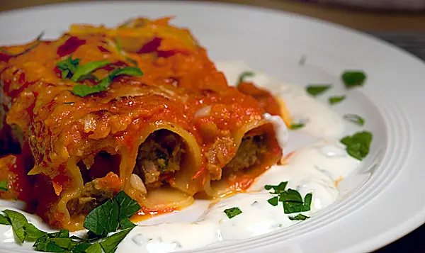 Canneloni con agnello all\' arabesco