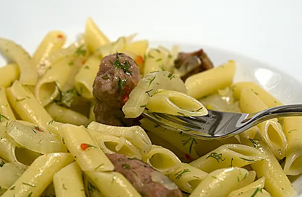 Penne con finocchio e salsiccia - Penne mit Fenchel und Salsiccia